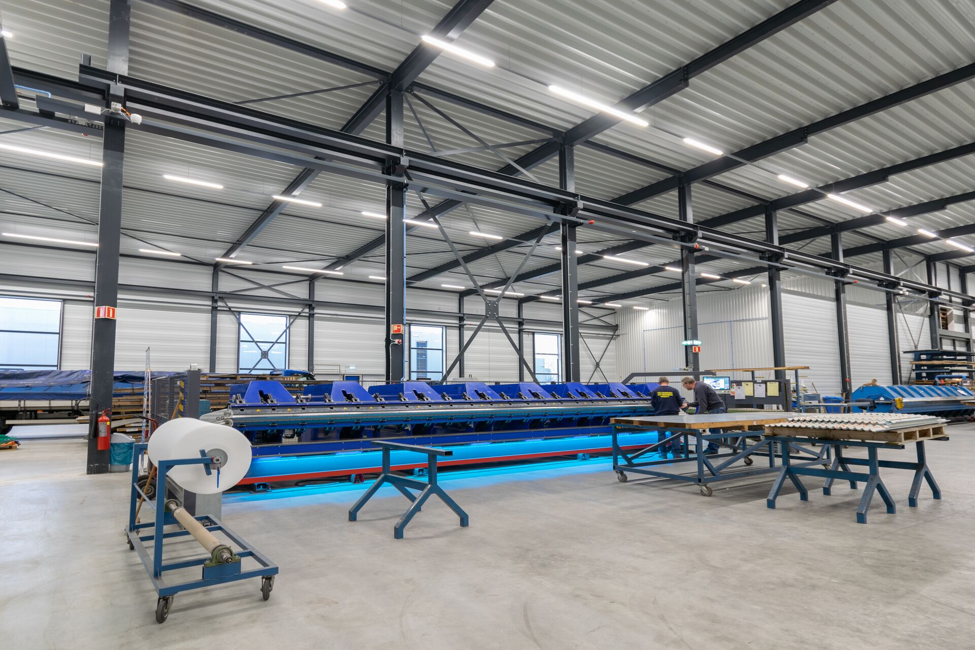 Zetbank in de werkplaats van Stacon